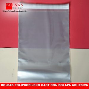 bolsas de polipropileno cast con solapa adhesiva