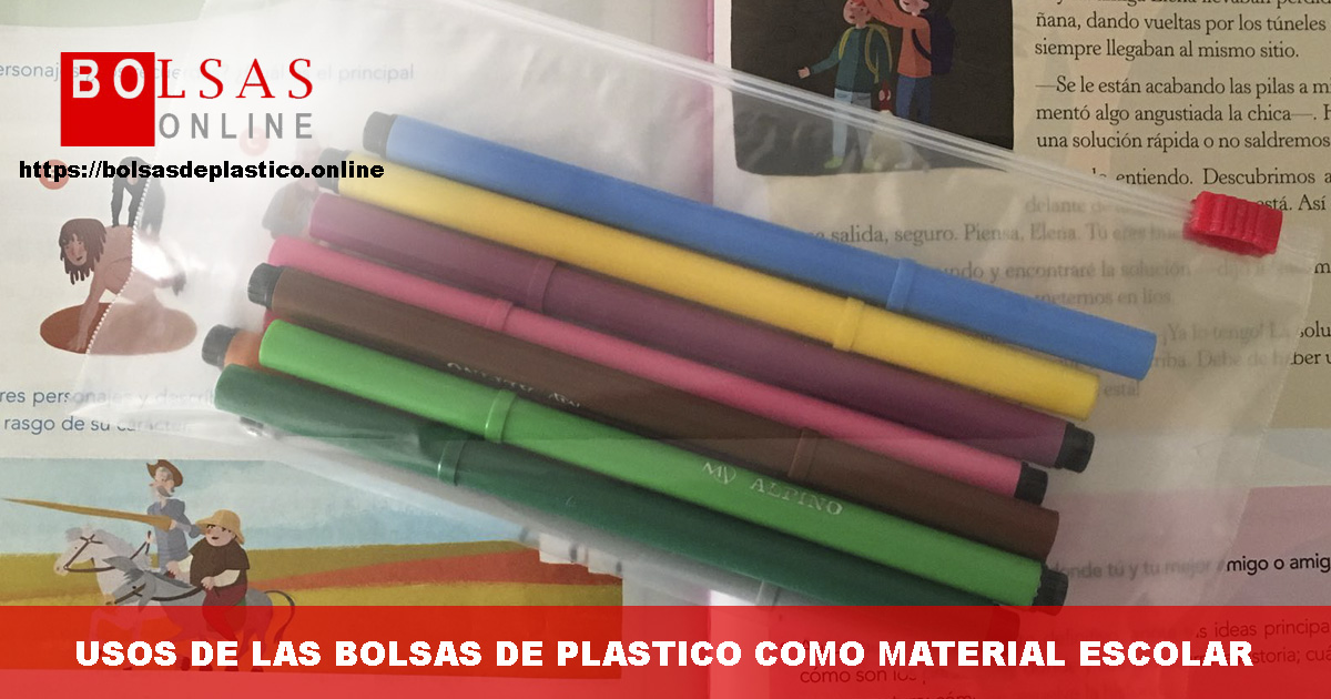 bolsas de plastico como material escolar