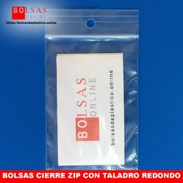 bolsas de polietileno con autocierre y taladro redondo