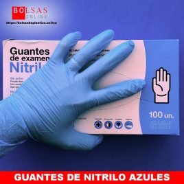 Guantes de nitrilo azules