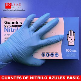 Guantes de nitrilo azules basic