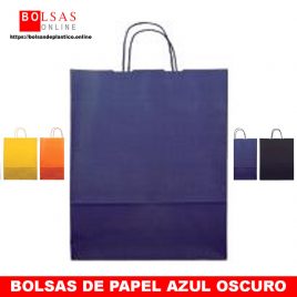 Bolsas de papel azul oscuro