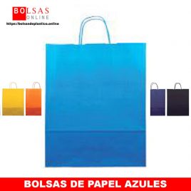 Bolsas de papel azules
