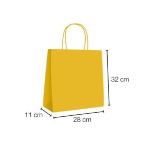 Bolsas de papel con asa rizada 28x11x32