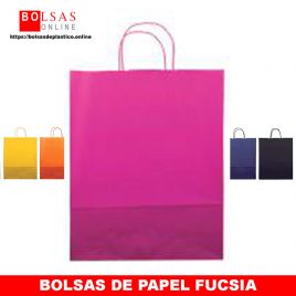 Bolsas de papel fucsia