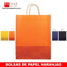 Bolsas de papel naranjas
