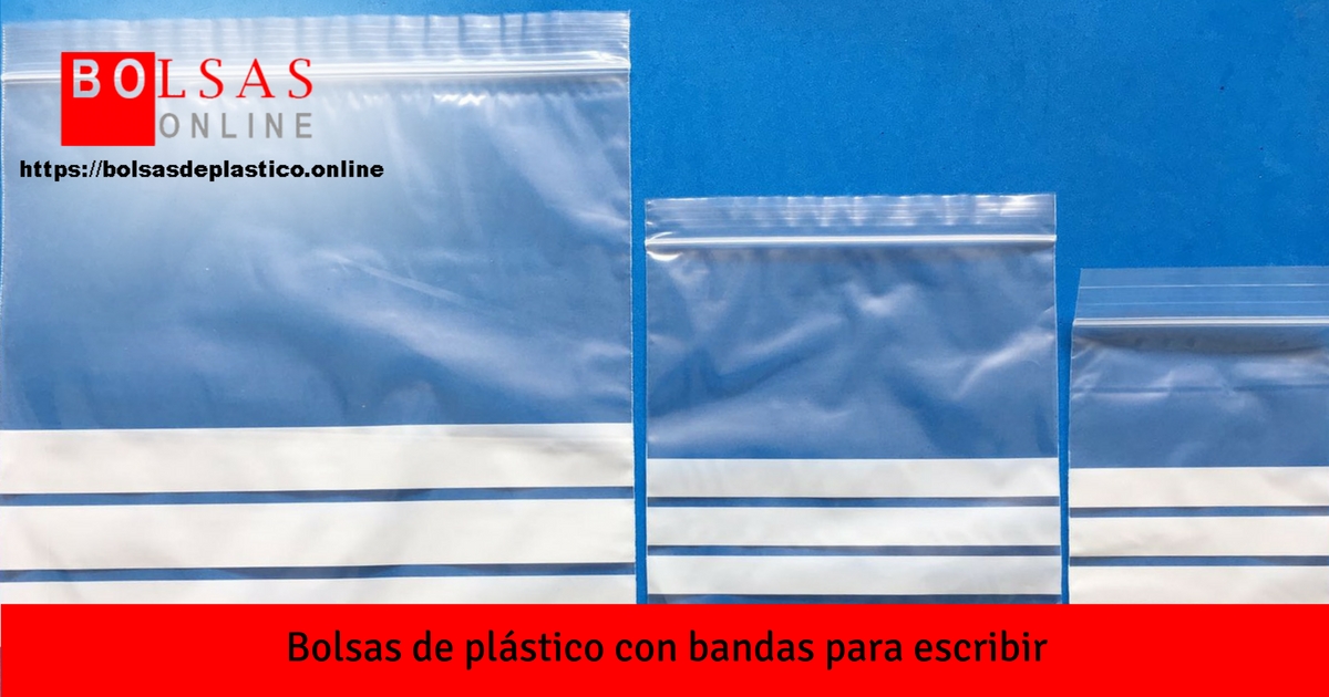 Bolsas de plástico con bandas para escribir