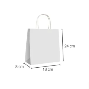 Bolsas de papel con asa rizada 18x8x24