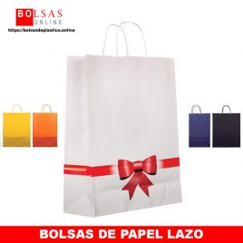 Bolsas de papel decoradas lazo