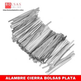 Alambres cierra bolsas plata