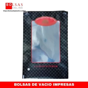 Bolsas de vacío impresas.