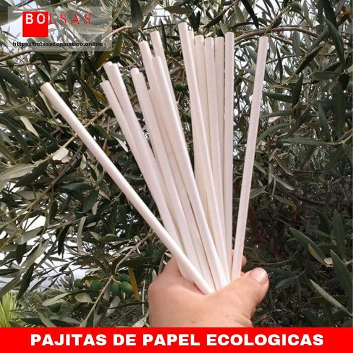 Pajitas de papel ecológicas biodegradables