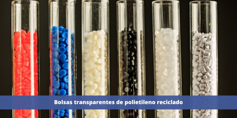 Bolsas transparentes de polietileno reciclado