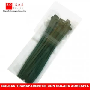 Bolsas de polipropileno transparentes con solapa adhesiva
