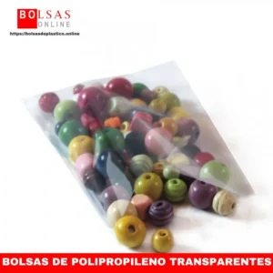 Bolsas de polipropileno biorientado transparentes.
