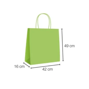 Bolsas de papel con asa rizada 42x16x49