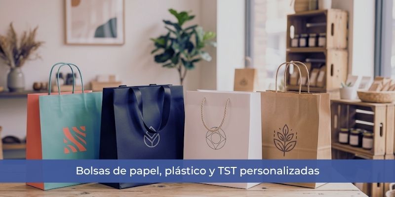 Bolsas de papel, plástico y TST personalizadas